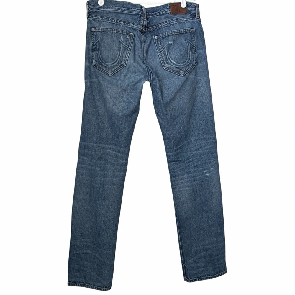 True Religion Men's Geno Slim Relaxed Distressed Jeans Size 32